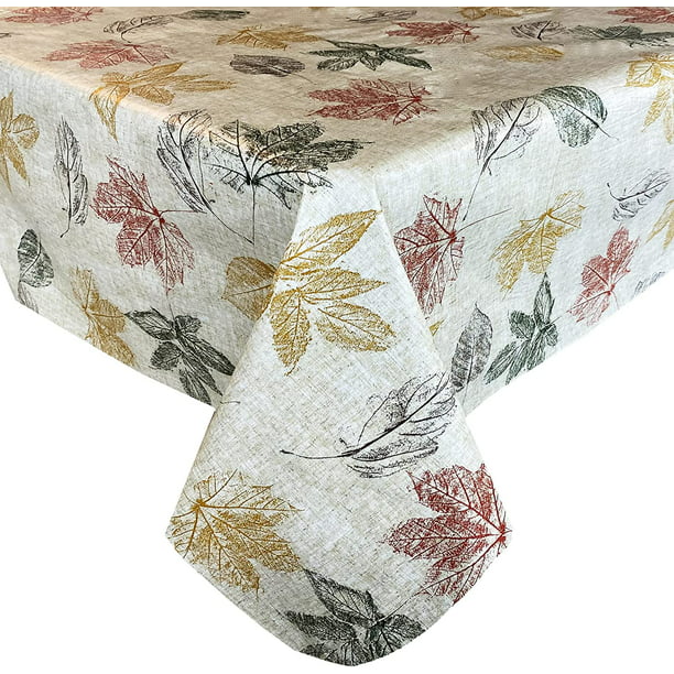 Table Cloth 60" x 104 " Peva Flannel Backed Border Print T-12